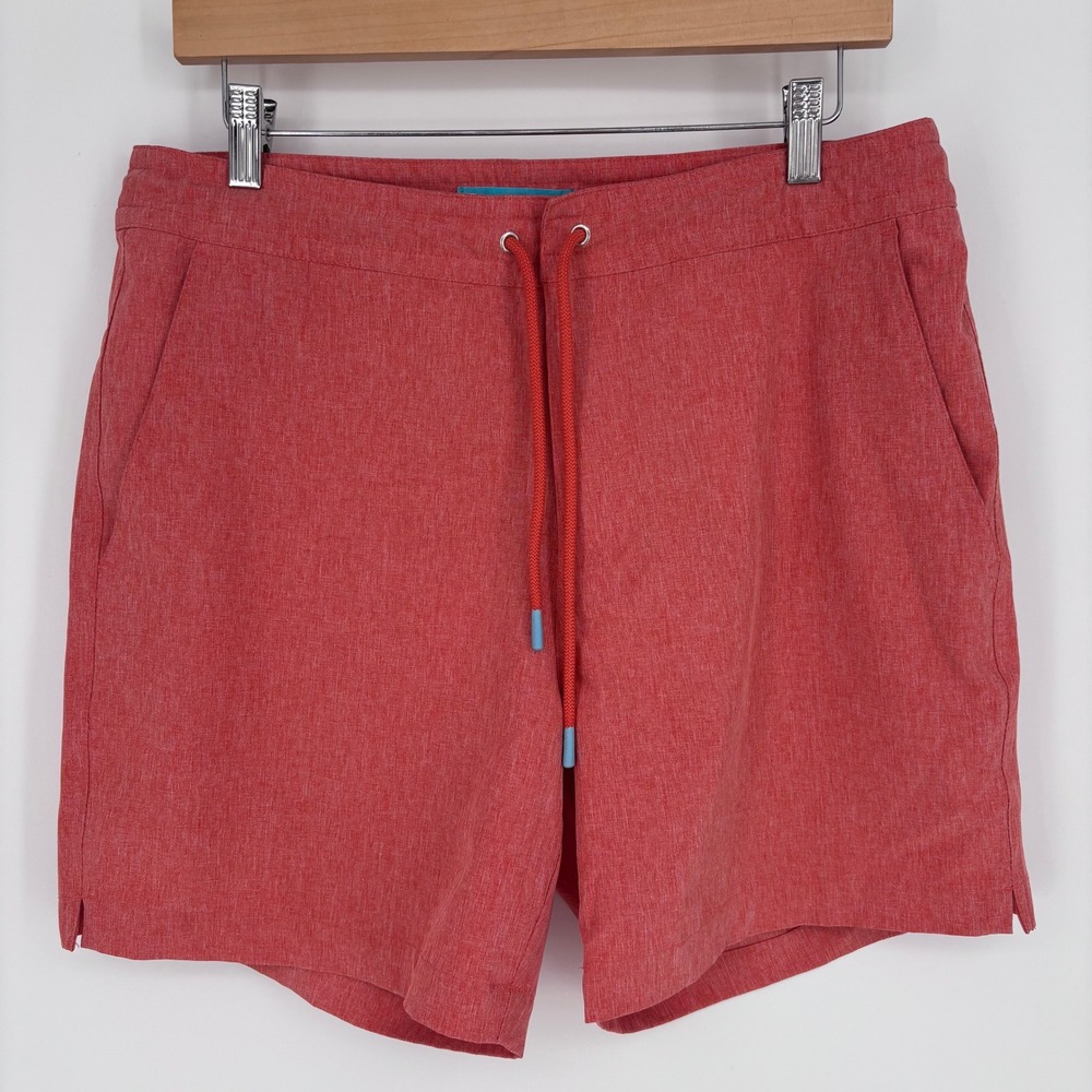 Tori Richard Swim Trunks Mens 32 Red "The Hidden Deep" Lined Shorts‎ Resortwear
